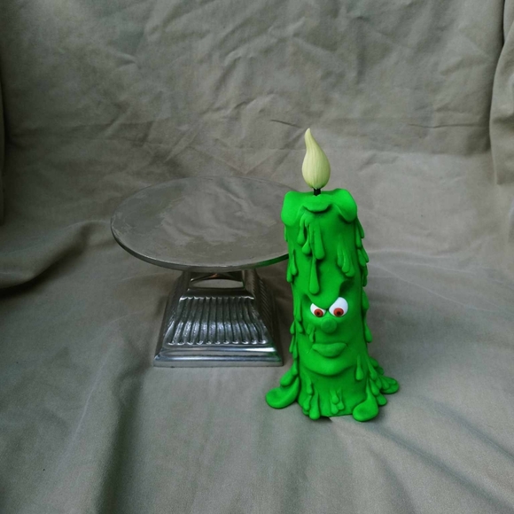 💚🐸 Melting 🕯🎃 Candle Face 🕷 Neon Green - Picture 3 of 11